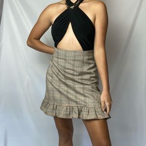 NWT Cupcakes & Cashmere Plaid Ruffle Skirt
